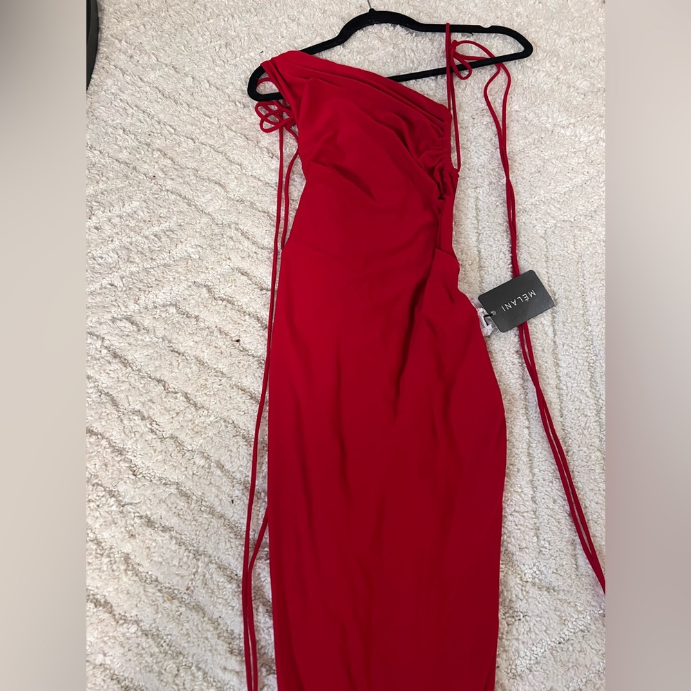 Brand new red Maxi Dress. Open Back